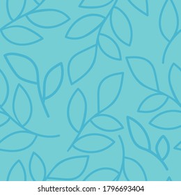 Ramas azules en un entorno tranquilo. Diseño floral y sin costuras. Adecuado para textiles, envasado.