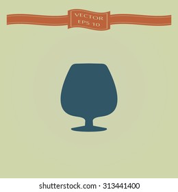 Blue brandy glass 
