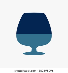 Blue brandy glass 