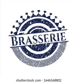 Blue Brasserie distressed rubber grunge texture stamp