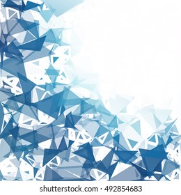 Blue Break Mosaic Background, Creative Design Templates