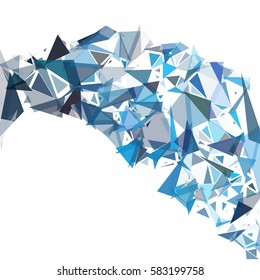 Blue Break Mosaic Background, Creative Design Templates