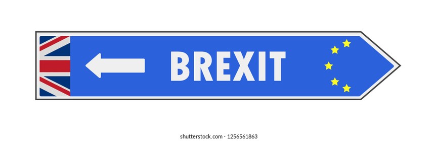 blue BREXIT sign board