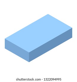 Blue brick icon. Isometric of blue brick vector icon for web design isolated on white background