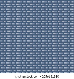 Blue brick pattern pixel art. Vector picture.