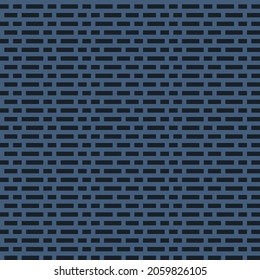 Blauer Ziegelmuster Pixelkunst. Vektorbild.