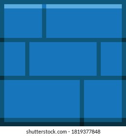 Blue brick texture pixel art. Vector picture.