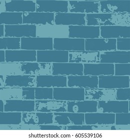 Blue brick texture, vector, editable