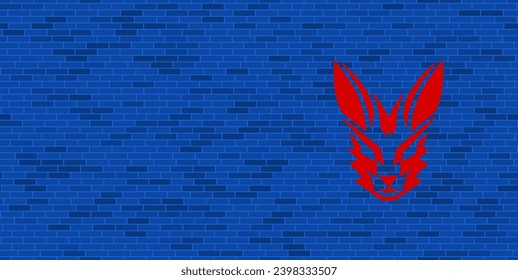Blue Brick Wall and