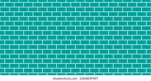 Blue brick wall seamless banner
