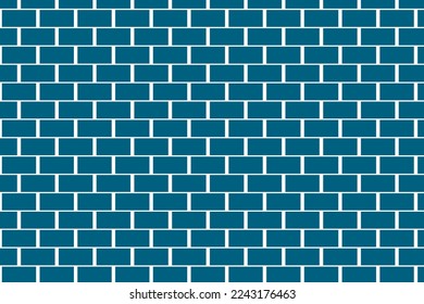 Blue brick wall texture seamless vector illustration