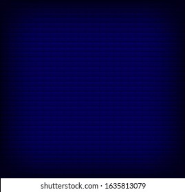 Blue brick wall texture vector, background with space for text. Empty banner for announcements. Effect of glowing and shade, neon lights. Abstract design template decor flat style illustration