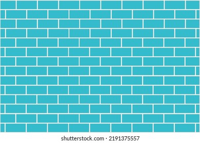 blue brick wall tile background vector illustration