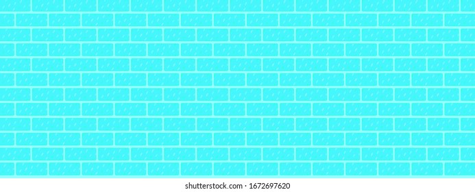 Blue brick wall vector illustration abstract background pattern seamless design 