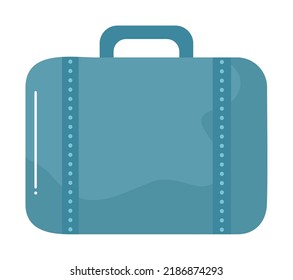 diseño de maletín azul sobre blanco