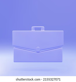 Blue Briefcase icon isolated on blue background. Business case sign. Business portfolio. Vector illustration.