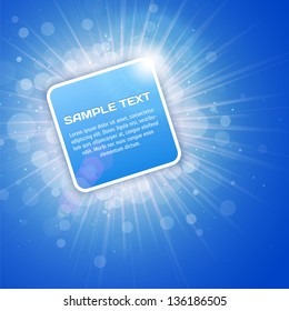 Blue Bright 3D Background with text space