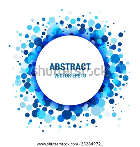 Blue Bright  Abstract Circle Frame Design Element, vector illustration 