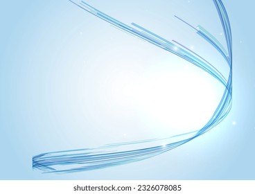 Fondo de onda abstracta azul brillante