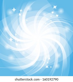 Blue bright background with twist. Vector illustration. Eps 10