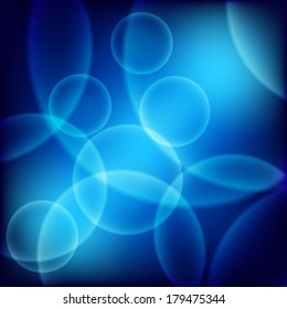 Blue Bright Bubbles Abstract Background Vector eps10