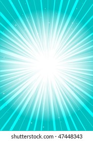 Blue bright flare in space