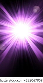 Blue Bright Lens Flare Effect, Amoled Wallpaper Background, Vector Illustration