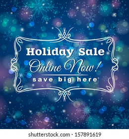 blue brightness background with label with text, vector illustration