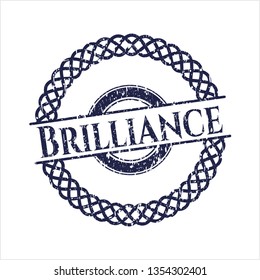 Blue Brilliance distress grunge style stamp