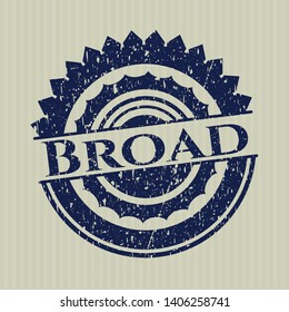 Blue Broad rubber grunge stamp