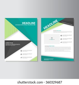 Blue brochure A4 flyer leaflet template set for marketing and advertising 