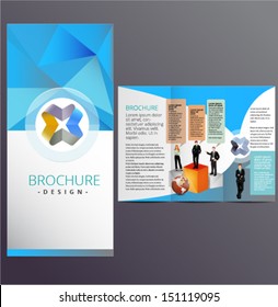 Blue brochure design 