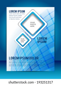 Blue brochure design content background. Design layout template 