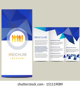 Blue brochure design layout