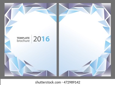 blue brochure design template