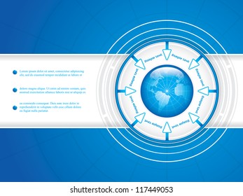Blue brochure design vector