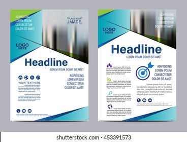 Blue Brochure Layout design template. Annual Report Flyer Leaflet cover Presentation Modern background. illustration vector in A4 size