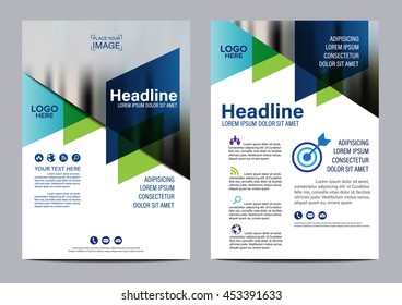 Blue Brochure Layout design template. Annual Report Flyer Leaflet cover Presentation Modern background. illustration vector in A4 size