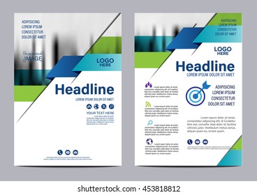 Blue Brochure Layout Design Template Annual Stock Vector (Royalty Free ...