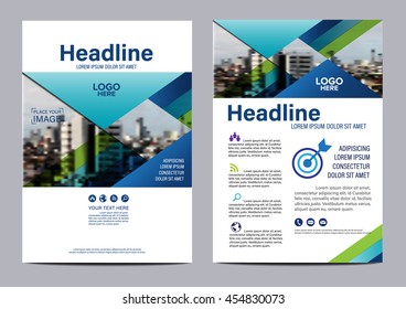 Blue Brochure Layout design template. Annual Report Flyer Leaflet cover Presentation Modern background. illustration vector in A4 size