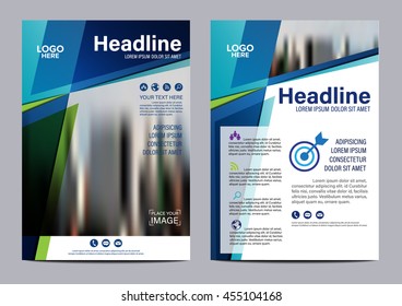 Blue Brochure Layout design template. Annual Report Flyer Leaflet cover Presentation Modern background. illustration vector in A4 size