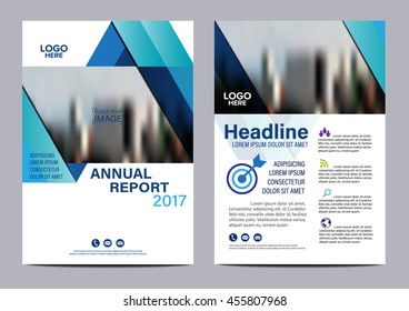 Blue Brochure Layout design template. Annual Report Flyer Leaflet cover Presentation Modern background. illustration vector in A4 size