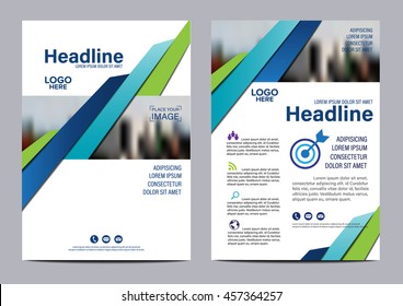 Blue Brochure Layout design template. Annual Report Flyer Leaflet cover Presentation Modern background. illustration vector in A4 size