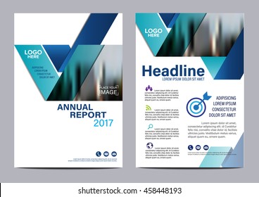 Blue Brochure Layout design template. Annual Report Flyer Leaflet cover Presentation Modern background. illustration vector in A4 size