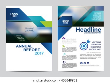 Blue Brochure Layout design template. Annual Report Flyer Leaflet cover Presentation Modern background. illustration vector in A4 size