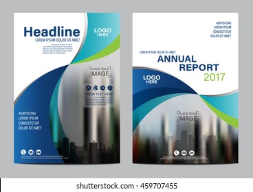 Blue Brochure Layout design template. Annual Report Flyer Leaflet cover Presentation Modern background. illustration vector in A4 size