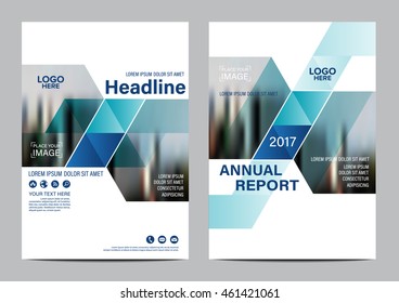Blue Brochure Layout design template. Annual Report Flyer Leaflet cover Presentation Modern background. illustration vector in A4 size