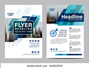 Blue Brochure Layout design template. Annual Report Flyer Leaflet cover Presentation Modern background. illustration vector in A4 size