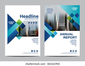 Blue Brochure Layout design template. Annual Report Flyer Leaflet cover Presentation Modern background. illustration vector in A4 size