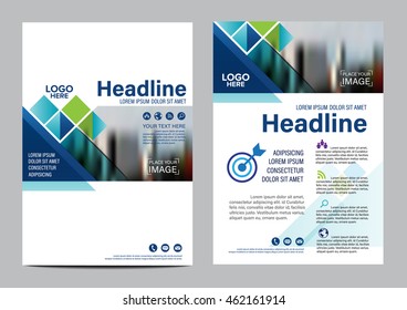 Blue Brochure Layout design template. Annual Report Flyer Leaflet cover Presentation Modern background. illustration vector in A4 size